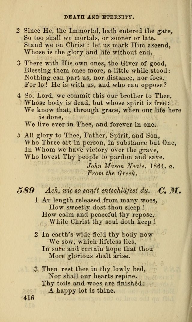 Hymns for the use of the Evangelical Lutheran Church, by the Authority of the Ministerium of Pennsylvania page 416