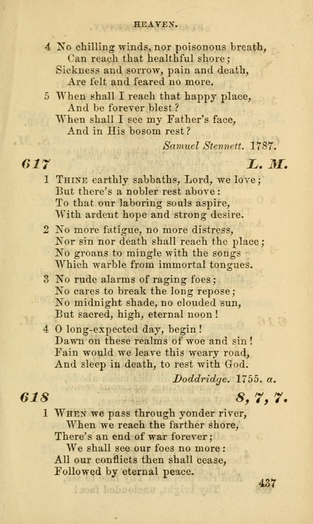 Hymns for the use of the Evangelical Lutheran Church, by the Authority of the Ministerium of Pennsylvania page 437