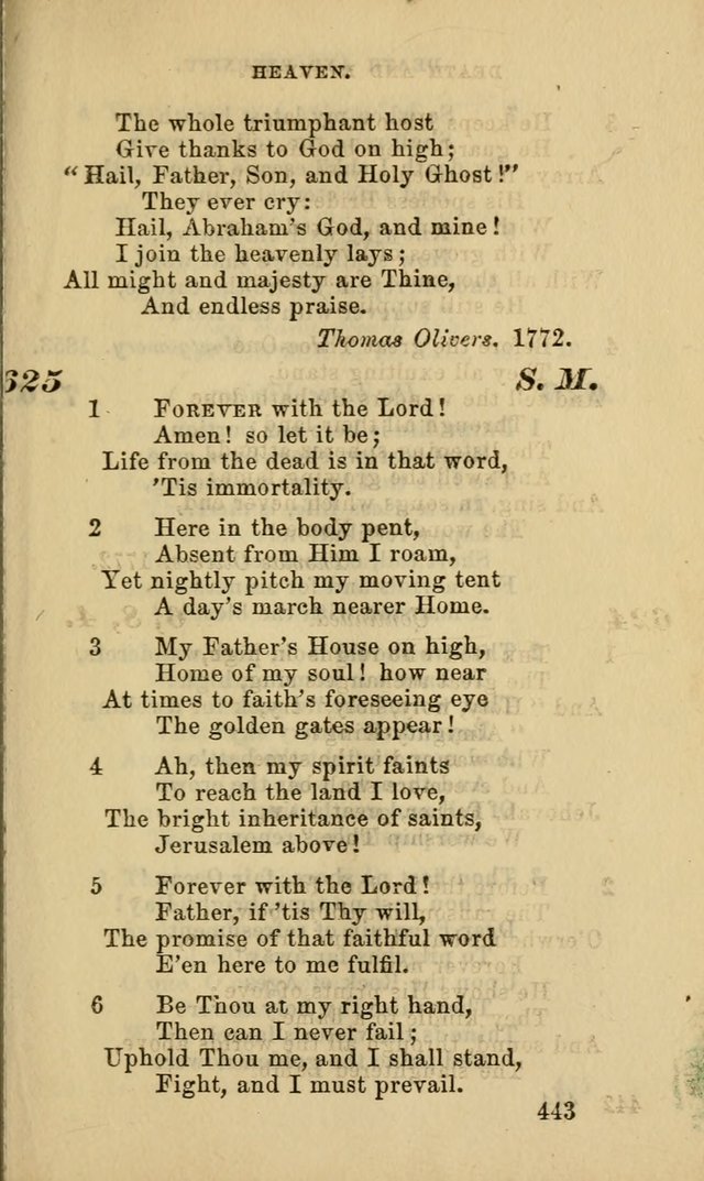 Hymns for the use of the Evangelical Lutheran Church, by the Authority of the Ministerium of Pennsylvania page 443