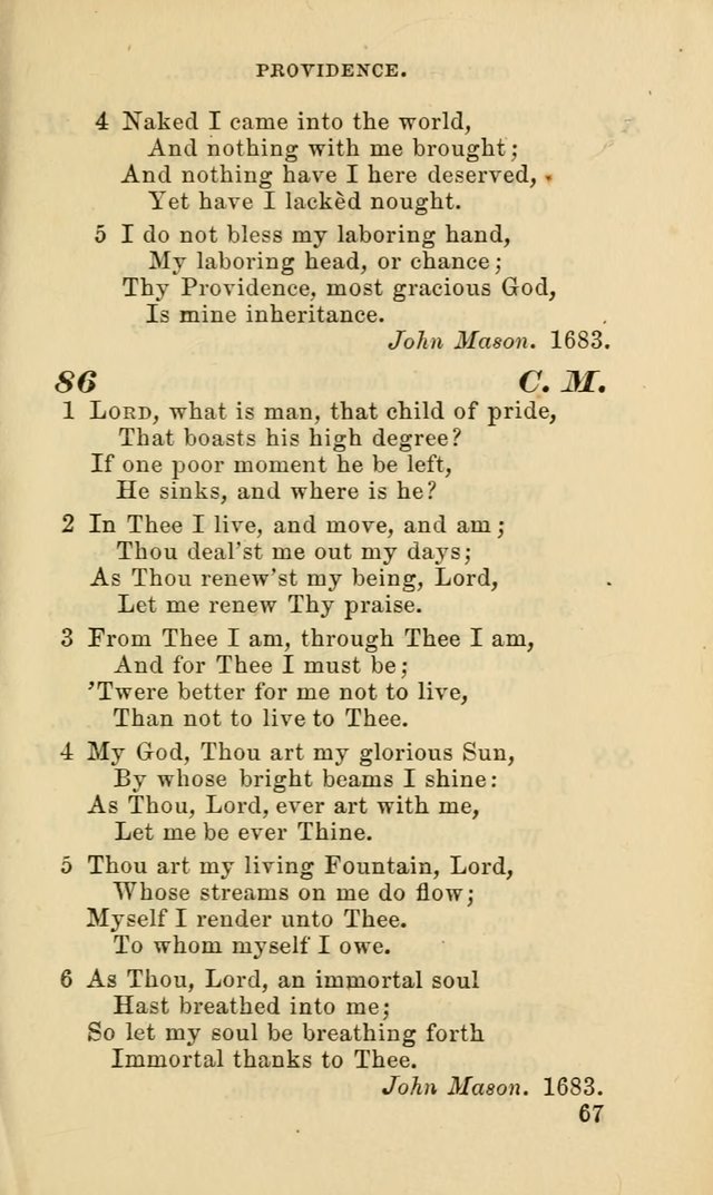 Hymns for the use of the Evangelical Lutheran Church, by the Authority of the Ministerium of Pennsylvania page 67