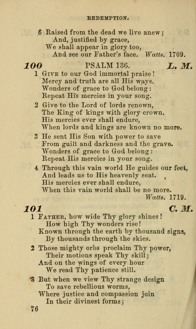 Hymns for the use of the Evangelical Lutheran Church, by the Authority of the Ministerium of Pennsylvania page 76