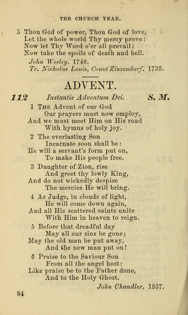 Hymns for the use of the Evangelical Lutheran Church, by the Authority of the Ministerium of Pennsylvania page 84