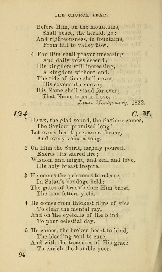 Hymns for the use of the Evangelical Lutheran Church, by the Authority of the Ministerium of Pennsylvania page 94