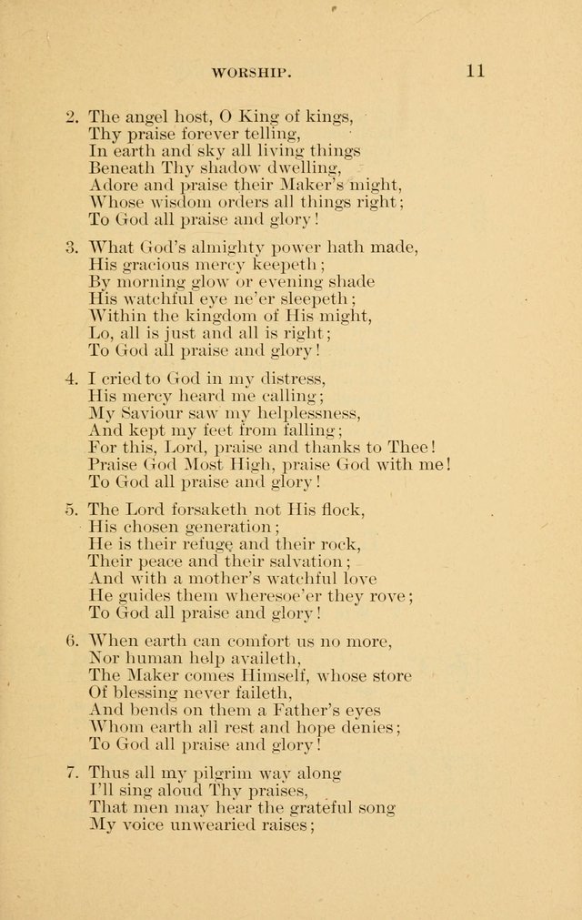 Hymns of the Evangelical Lutheran Church: for the use of English Lutheran Missions page 11