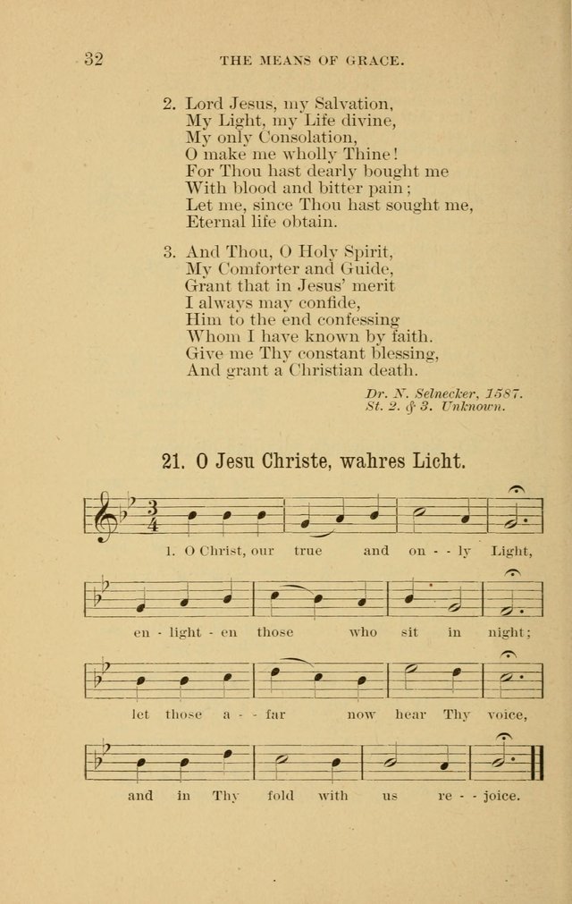 Hymns of the Evangelical Lutheran Church: for the use of English Lutheran Missions page 32