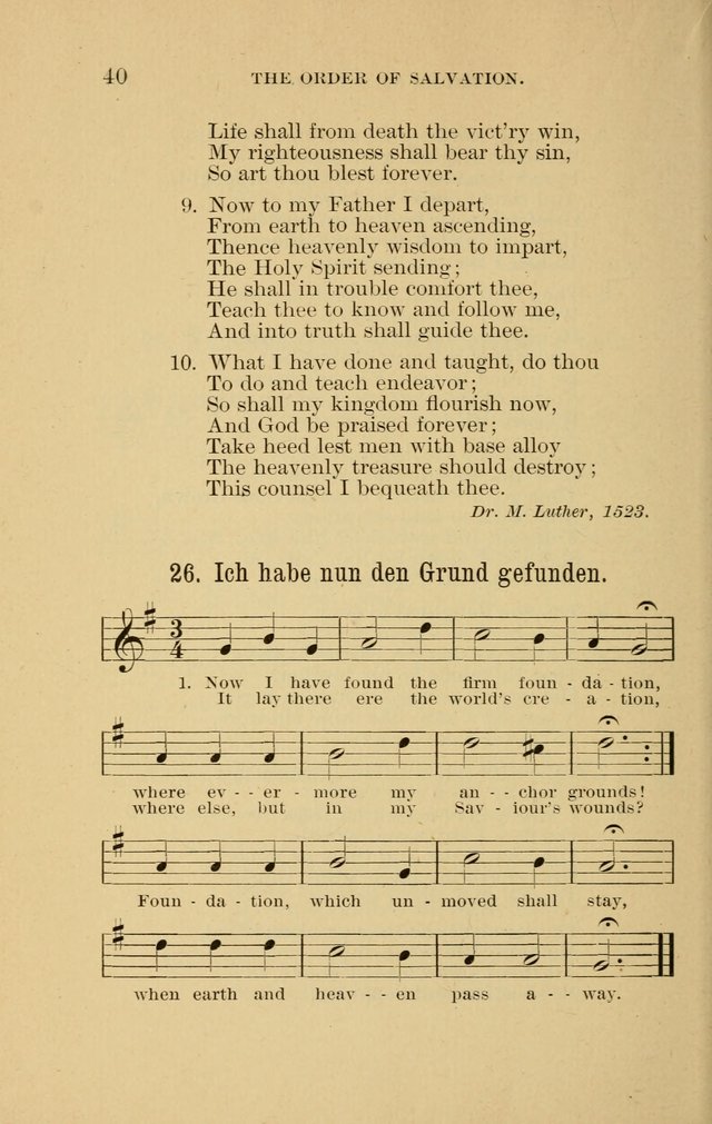 Hymns of the Evangelical Lutheran Church: for the use of English Lutheran Missions page 40