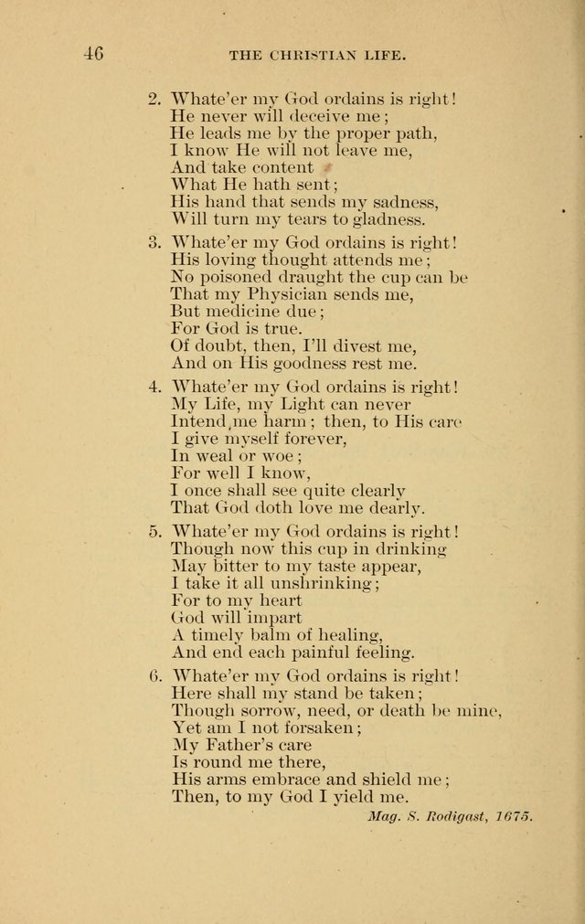 Hymns of the Evangelical Lutheran Church: for the use of English Lutheran Missions page 46