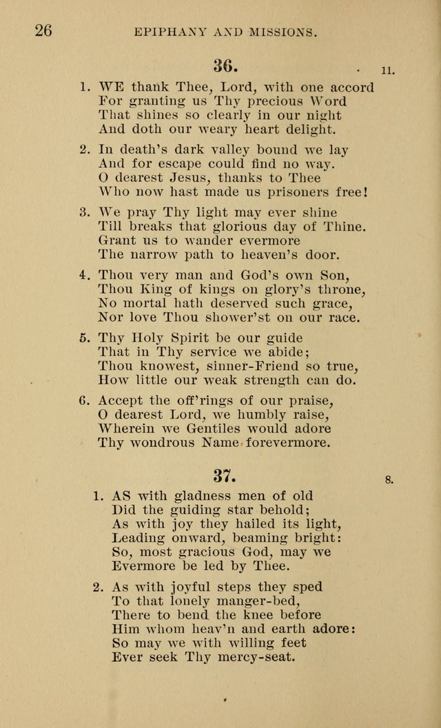 Hymnal for Evangelical Lutheran Missions page 26