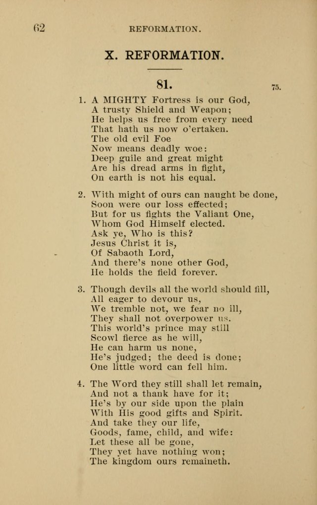 Hymnal for Evangelical Lutheran Missions page 62