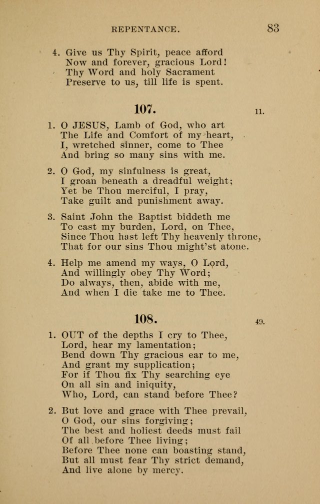 Hymnal for Evangelical Lutheran Missions page 83