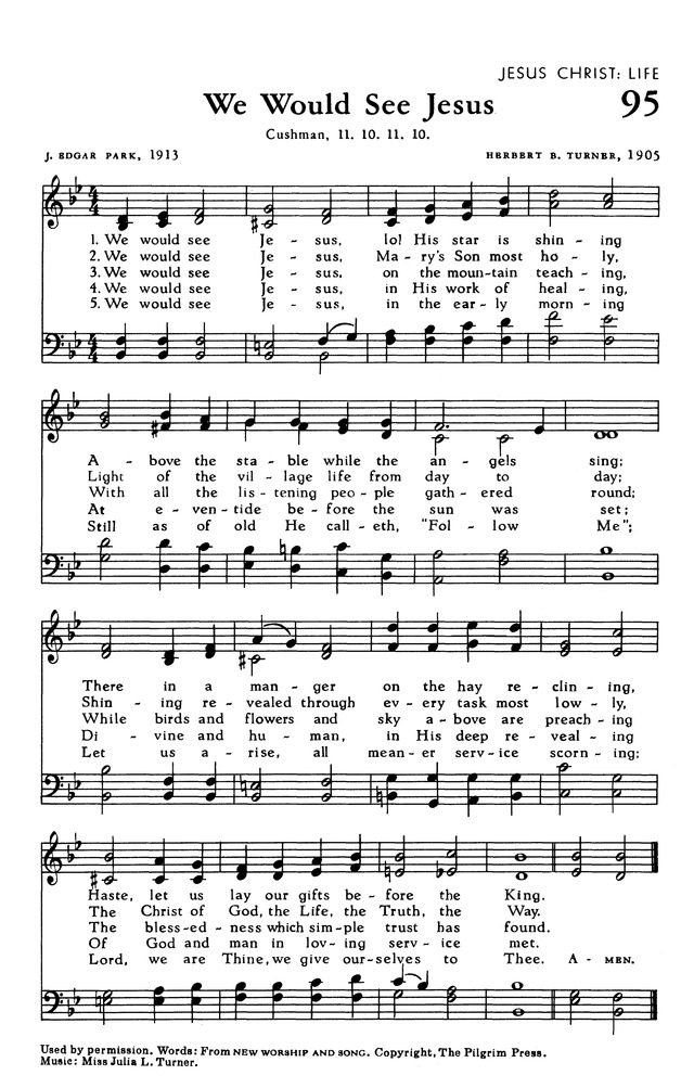 The Hymnal of The Evangelical United Brethren Church page 105