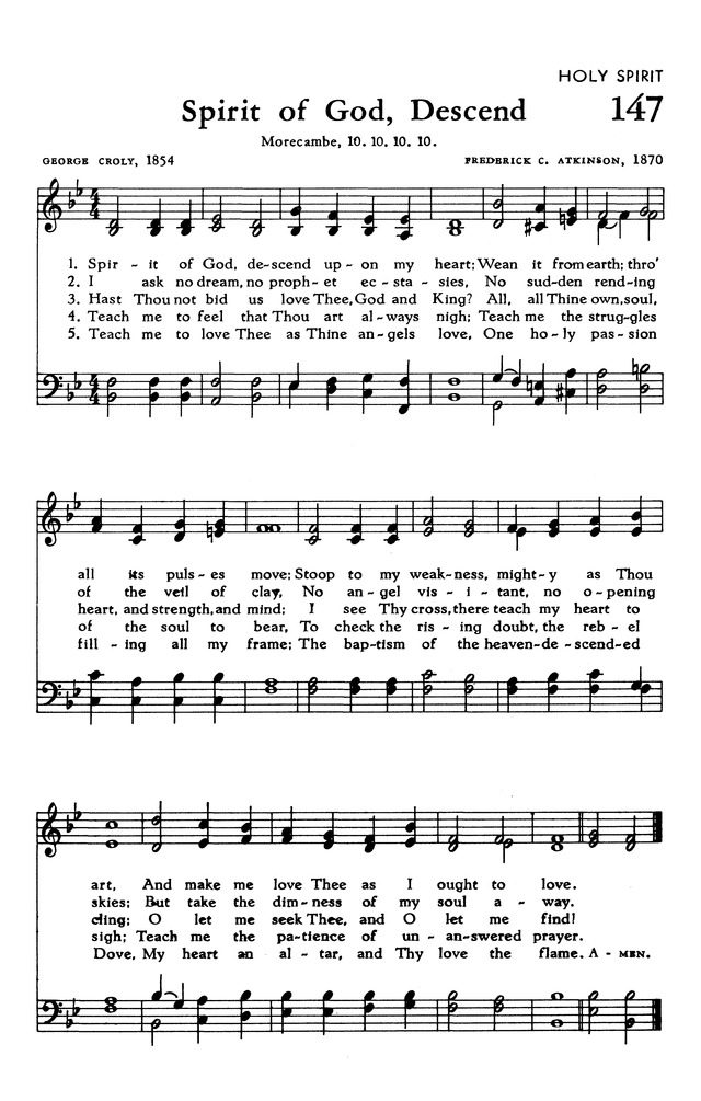 The Hymnal of The Evangelical United Brethren Church page 149