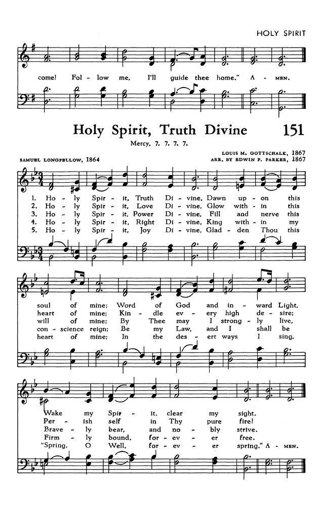 The Hymnal of The Evangelical United Brethren Church page 153