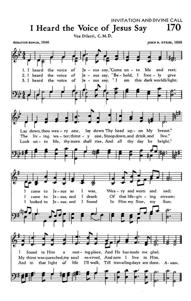 The Hymnal of The Evangelical United Brethren Church page 169