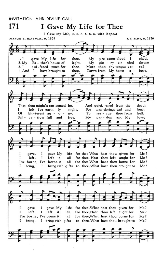 The Hymnal of The Evangelical United Brethren Church page 170