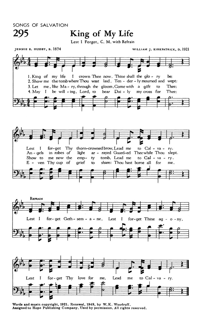 The Hymnal of The Evangelical United Brethren Church page 278