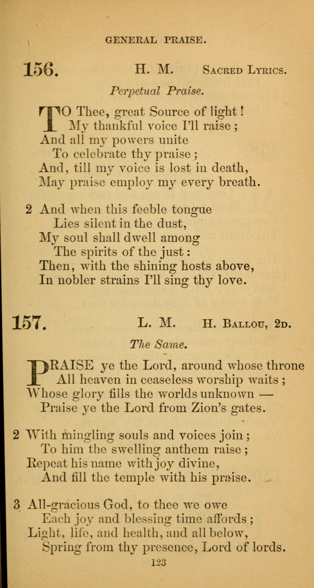 Hymns for Christian Devotion: especially adapted to the Universalist denomination. (New ed.) page 123