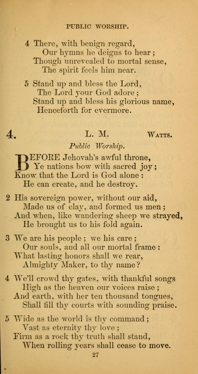 Hymns for Christian Devotion: especially adapted to the Universalist denomination. (New ed.) page 27