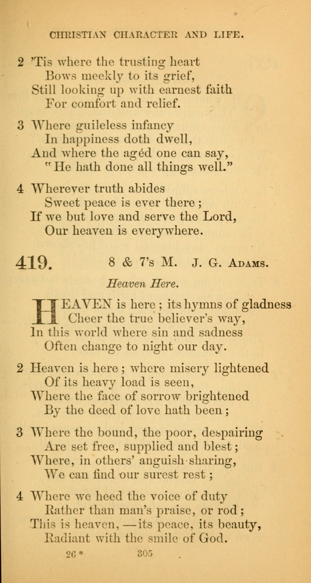 Hymns for Christian Devotion: especially adapted to the Universalist denomination. (New ed.) page 307