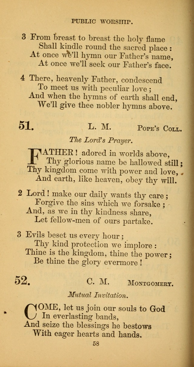 Hymns for Christian Devotion: especially adapted to the Universalist denomination. (New ed.) page 58