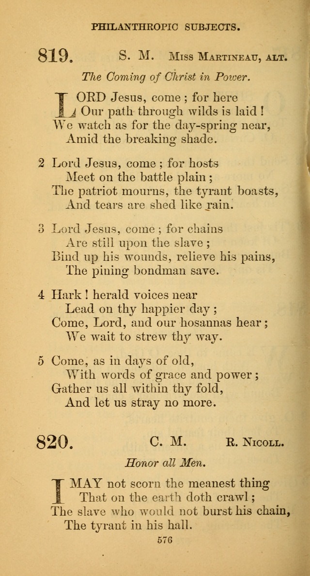 Hymns for Christian Devotion: especially adapted to the Universalist denomination. (New ed.) page 582