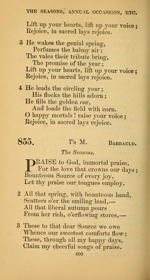 Hymns for Christian Devotion: especially adapted to the Universalist denomination. (New ed.) page 606