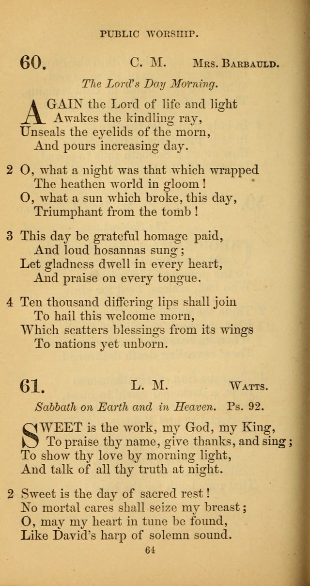 Hymns for Christian Devotion: especially adapted to the Universalist denomination. (New ed.) page 64