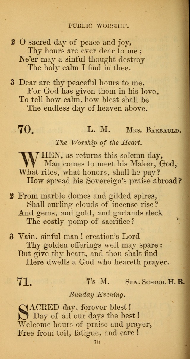 Hymns for Christian Devotion: especially adapted to the Universalist denomination. (New ed.) page 70