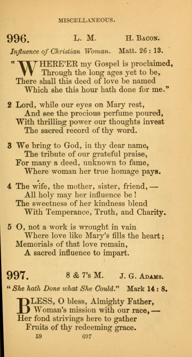 Hymns for Christian Devotion: especially adapted to the Universalist denomination. (New ed.) page 703