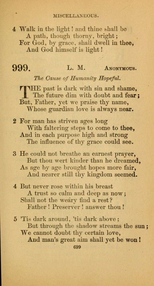 Hymns for Christian Devotion: especially adapted to the Universalist denomination. (New ed.) page 705