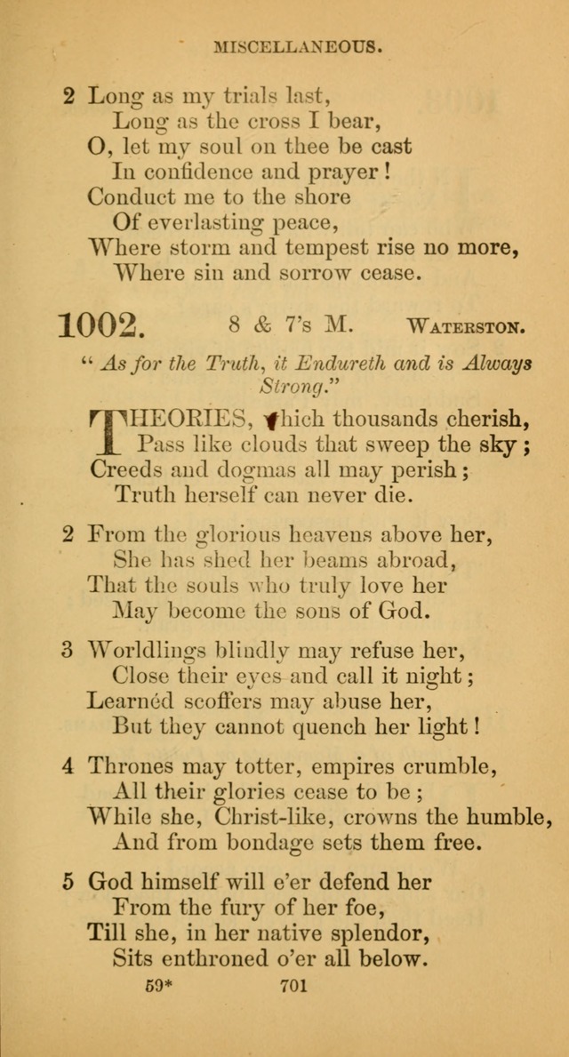 Hymns for Christian Devotion: especially adapted to the Universalist denomination. (New ed.) page 707