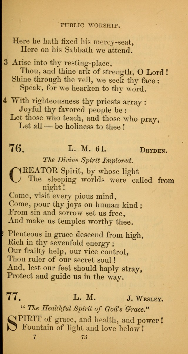 Hymns for Christian Devotion: especially adapted to the Universalist denomination. (New ed.) page 73