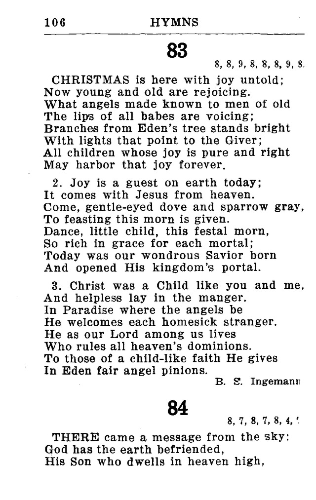 Hymnal for Church and Home (2nd ed.) page 106