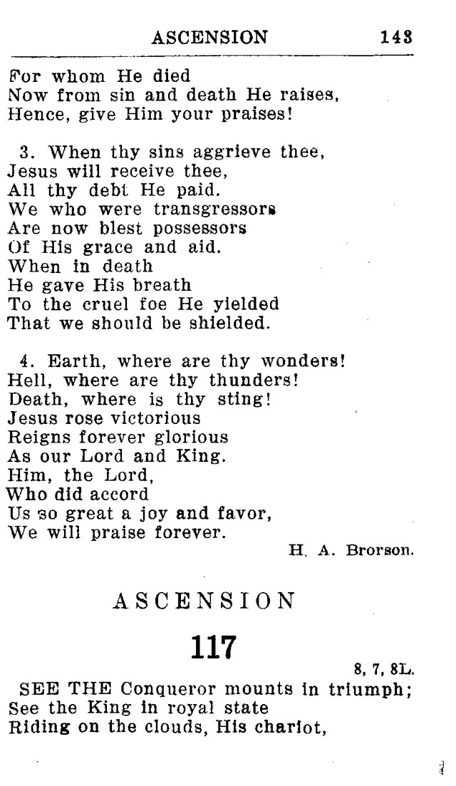 Hymnal for Church and Home (2nd ed.) page 143