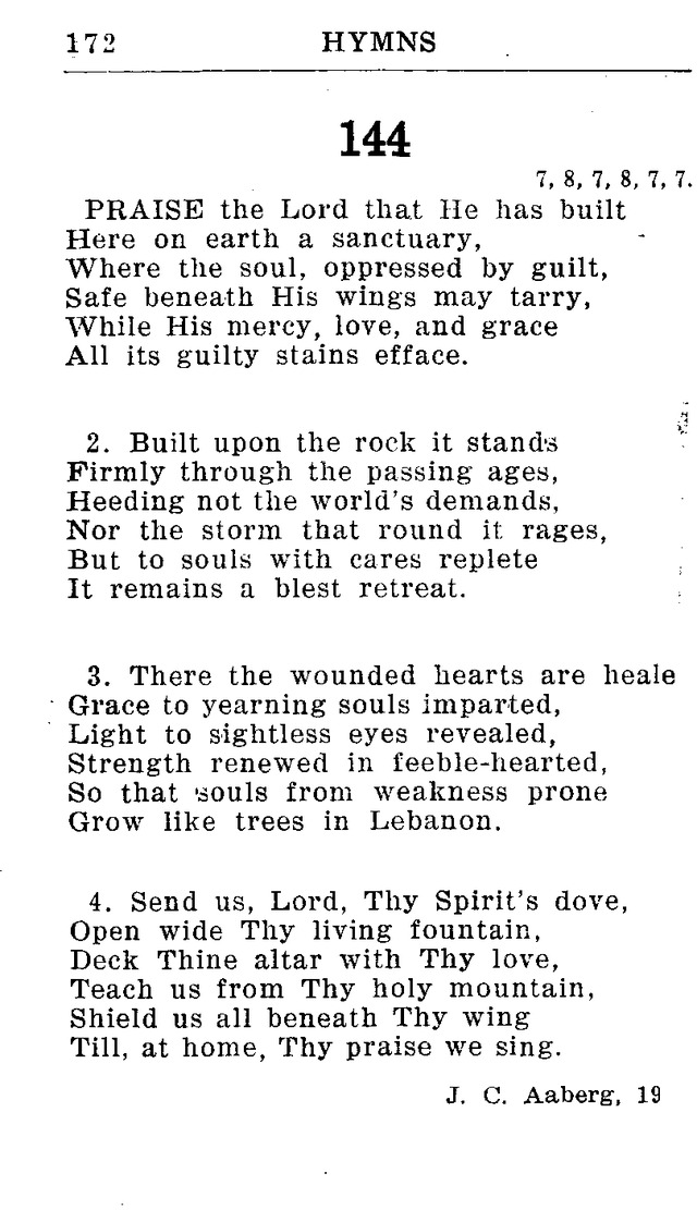 Hymnal for Church and Home (2nd ed.) page 172