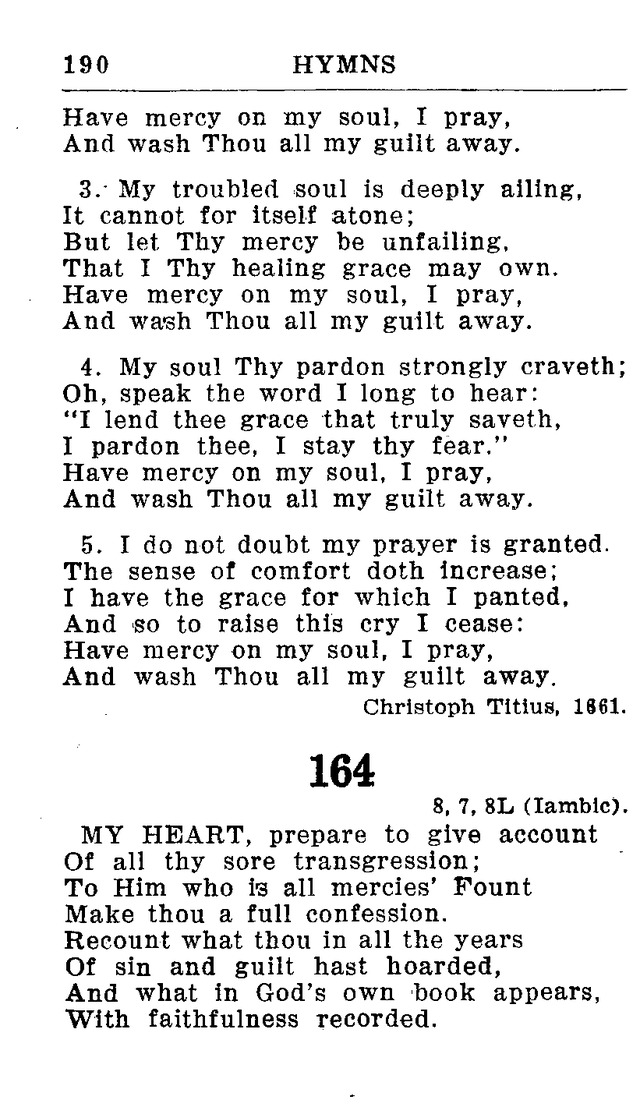 Hymnal for Church and Home (2nd ed.) page 190