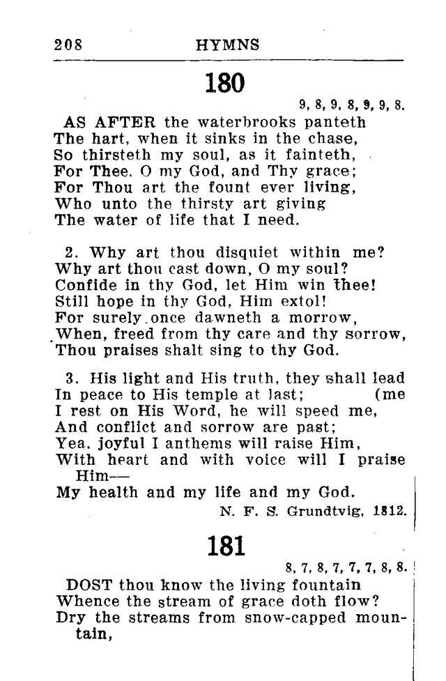 Hymnal for Church and Home (2nd ed.) page 208