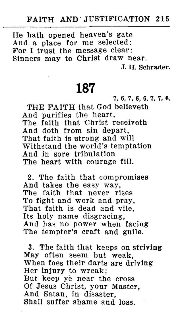 Hymnal for Church and Home (2nd ed.) page 215