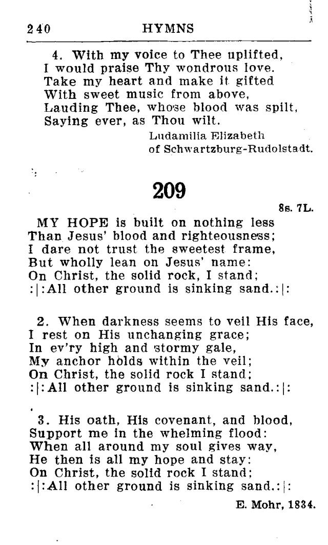 Hymnal for Church and Home (2nd ed.) page 240