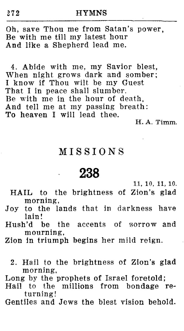 Hymnal for Church and Home (2nd ed.) page 272