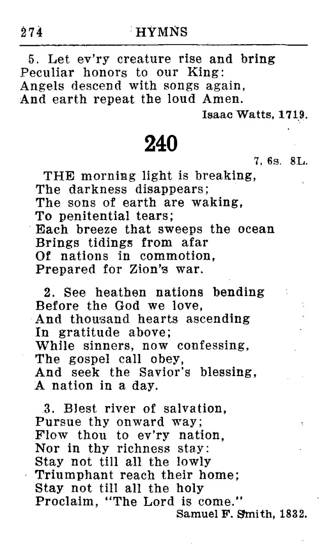 Hymnal for Church and Home (2nd ed.) page 274