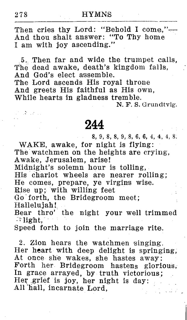 Hymnal for Church and Home (2nd ed.) page 278