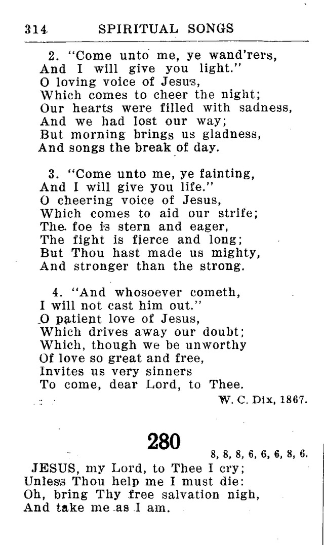 Hymnal for Church and Home (2nd ed.) page 314