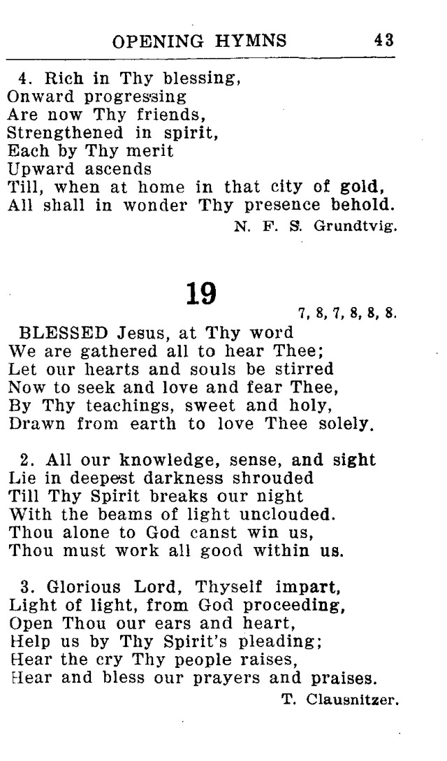 Hymnal for Church and Home (2nd ed.) page 43