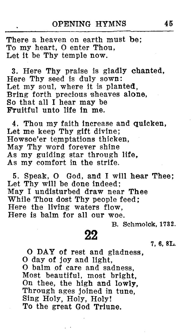 Hymnal for Church and Home (2nd ed.) page 45