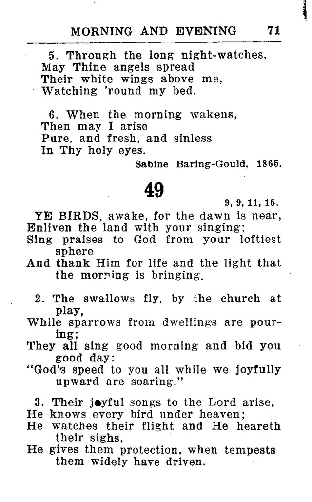 Hymnal for Church and Home (2nd ed.) page 71