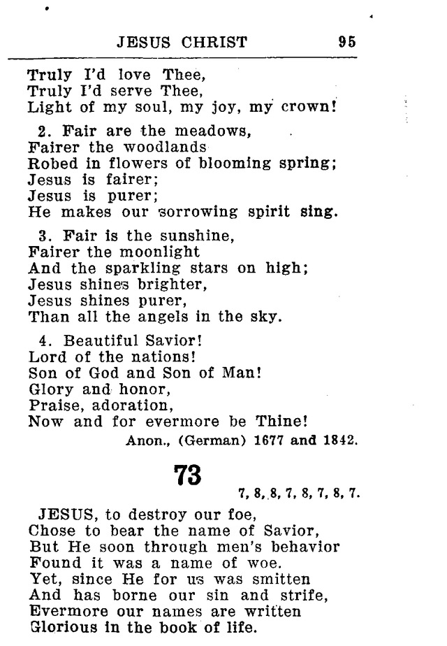 Hymnal for Church and Home (2nd ed.) page 95