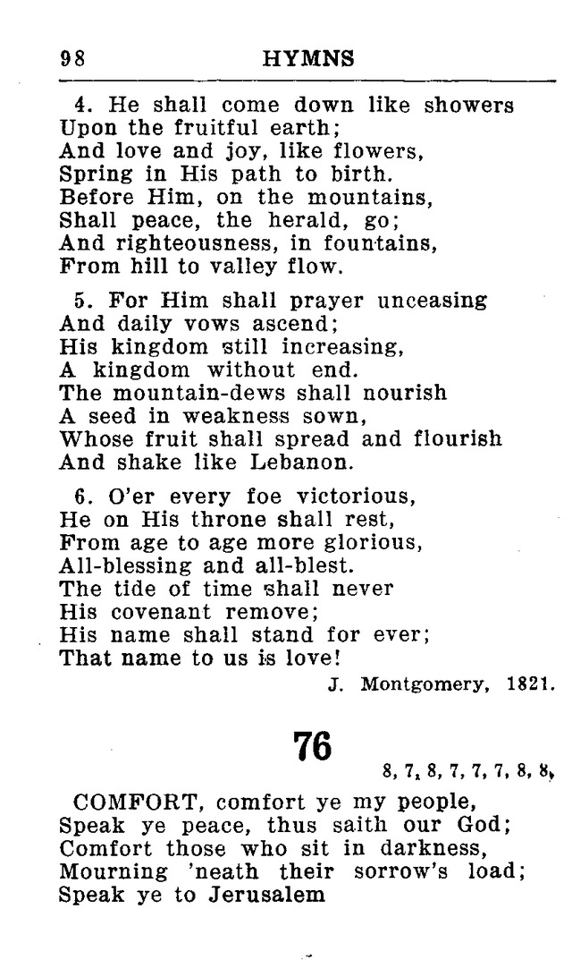 Hymnal for Church and Home (2nd ed.) page 98