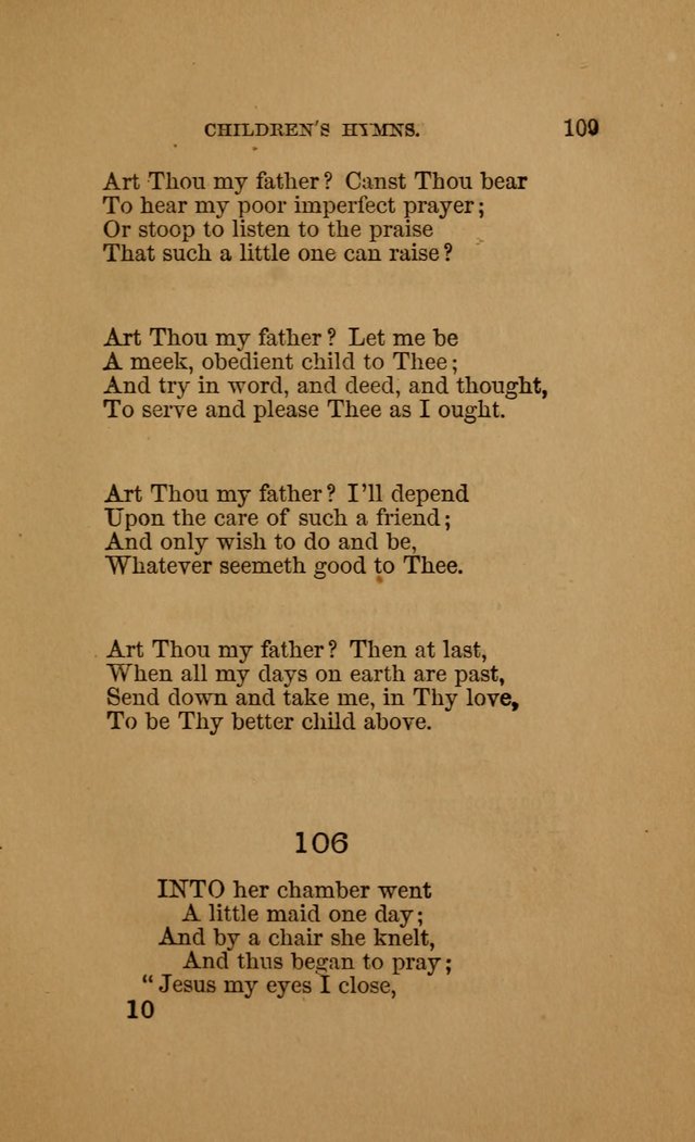 Hymns for First-Day Schools (Rev. and Enl.) page 109