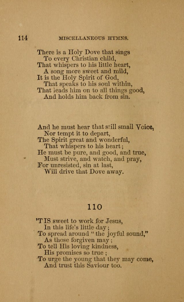 Hymns for First-Day Schools (Rev. and Enl.) page 114